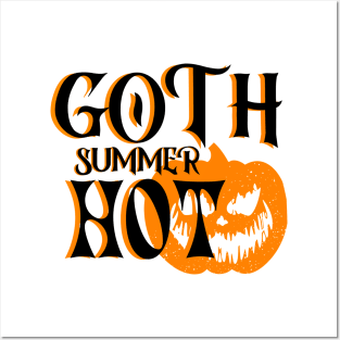 Hot Goth Summer-Horror Smiling Pumpkin Posters and Art